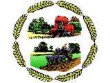 Combine harvester and tractor with corn border